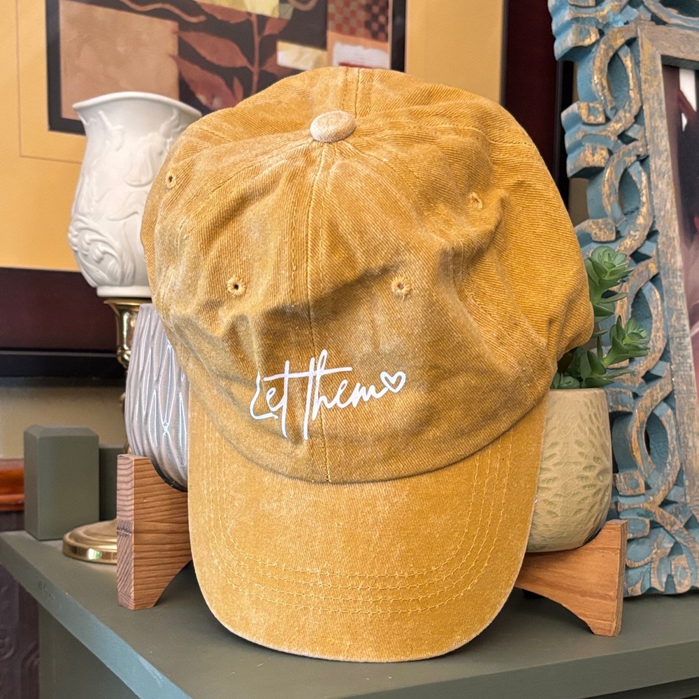NWOT Ladies Cap with “Let Them” graphic